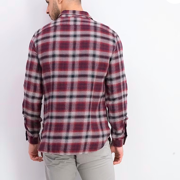 John Varvatos | Neil Flannel Plaid Long Sleeve Button Down Shirt - Reversible - Picture 9 of 13